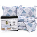Pastel Diamonds Microfiber 6 Piece Bed Sheet Set – Twin – Packaging on White Background