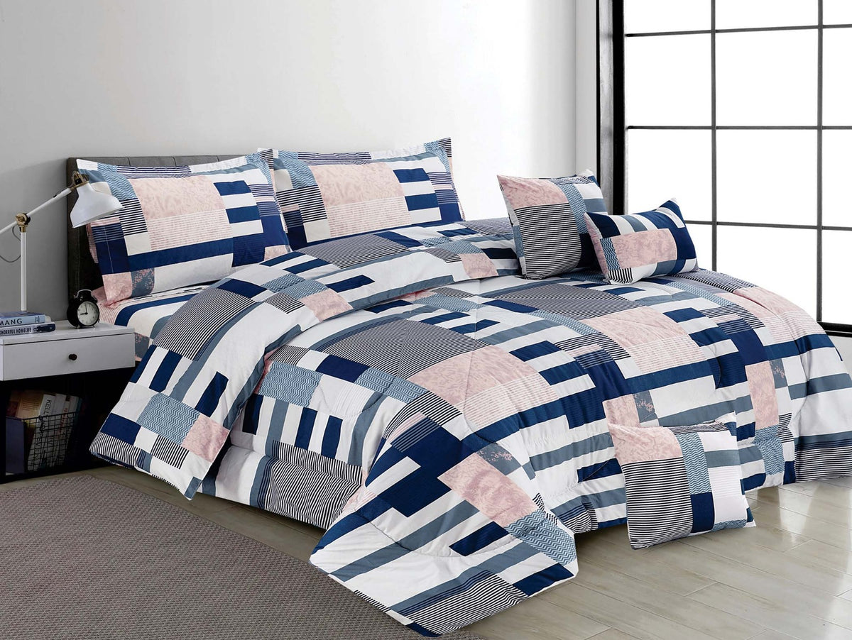 Modern Geometric 7 Piece Comforter Set