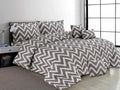 Modern Grey Chevron Comforter Set